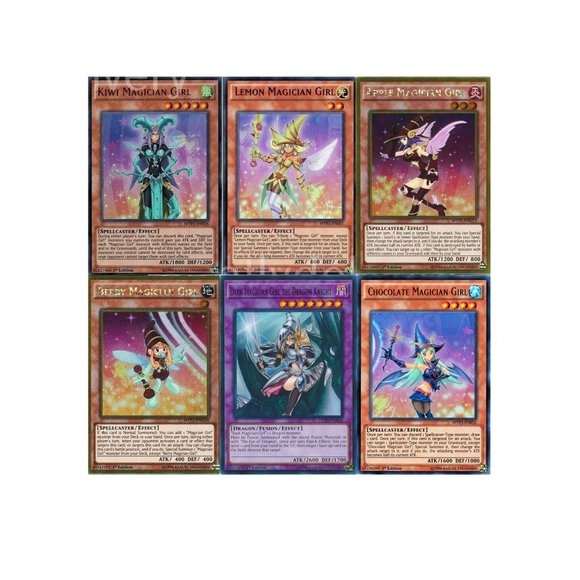 Yugioh Dark Magician Girl Deck - Lemon - Kiwi - Chocolate - 55 Cards - Picture 1 of 1